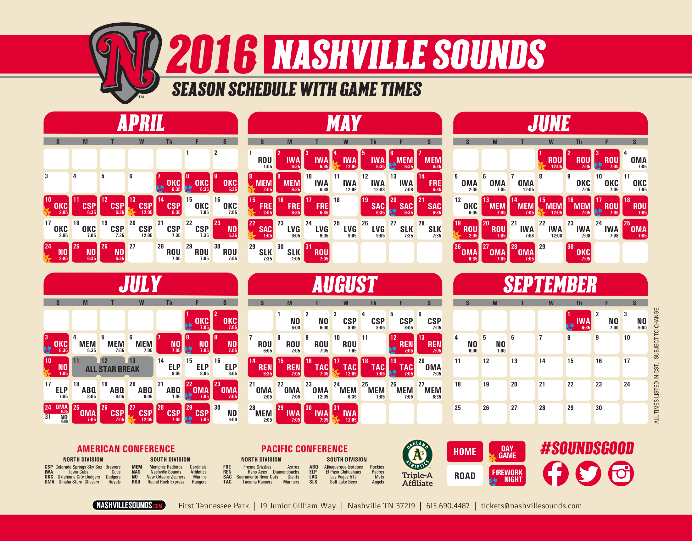 Nashville Sounds 2016 Tickets & Schedule Nashville Guru