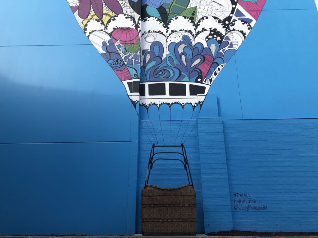 What Lifts You Air Balloon Mural at The Cleo in East Nashville